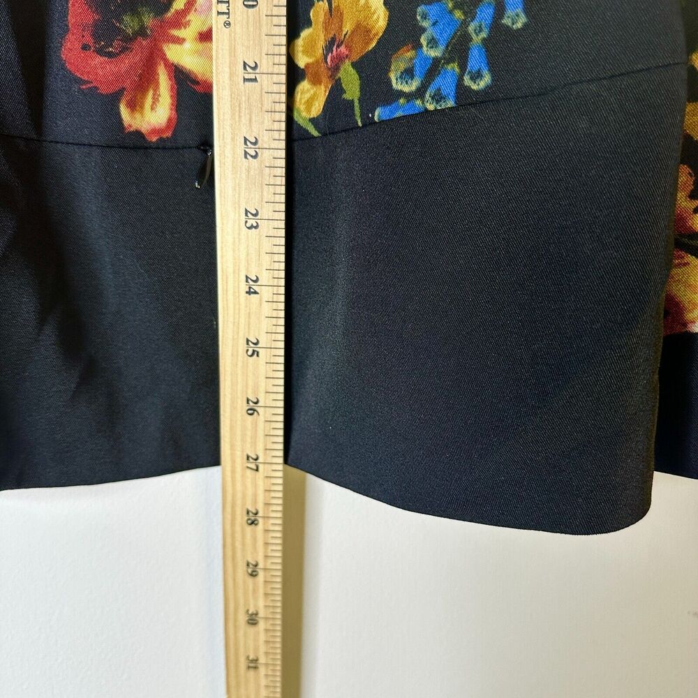 Susan Graver Jacket Women 24W Plus Black Floral Blazer Gold Lined Bloomcore NWOT - Picture 7 of 11